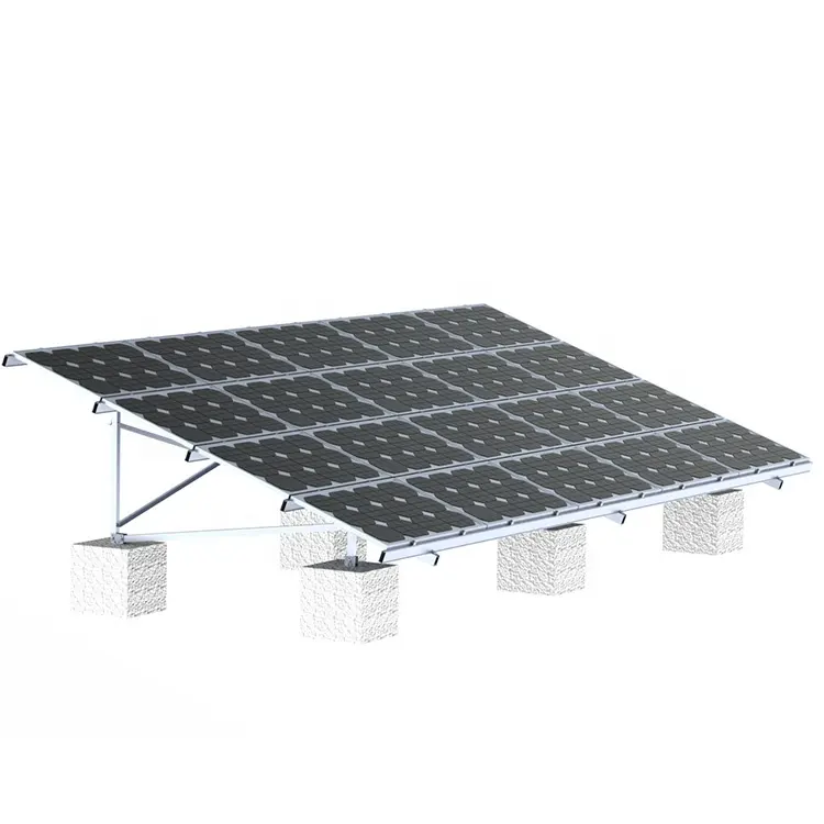 Yuens Werksdirektverkauf Aluminium verstellbares Solarpanel Stand Bodenmontagesystem Aluminium-Rack-Kit