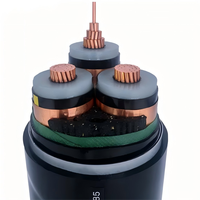 Cable eléctrico de potencia blindado XLPE Swa de 26/35kV, 3 núcleos, 185mm, cobre para minería, cobre de voltaje medio, tamaños de PVC