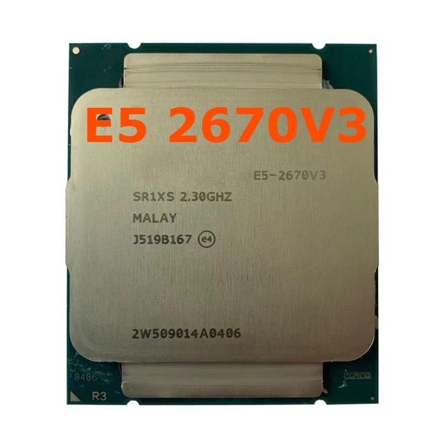 For Intel Xeon CPU Official Version E5-2670V3 SR1XS X99 2.30GHZ 30M 12-CORE E5 2670 E5-2670 V3 LGA2011-3 Processor E5 2670V3 CPU