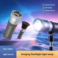 Lumière de remplissage LED zoomable 4 couleurs 15W CRI96+ portable pour photographie et vidéo en direct