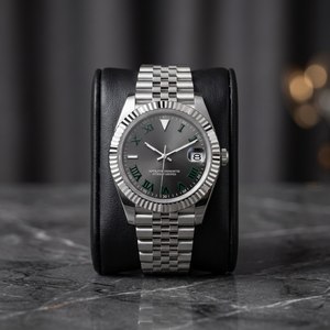 Montre de plongée sportive analogique Hercules avec logo, mouvement SEIKO NH35, cadran gris argenté Jubilee, verre saphir, acier inoxydable, étanche 50 bars - Product Image 2