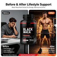 capsules de racine de maca noire haute absorption supplément à base de plantes énergie endurance vitalité endurance musculaire