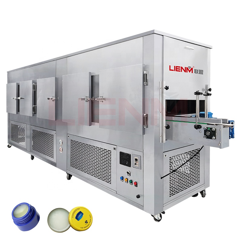 Туннельный туннель для быстрого замораживания лака для обуви/мазь для крема/воска для волос, охлаждающий туннельный аппарат для линии производства косметического наполнения