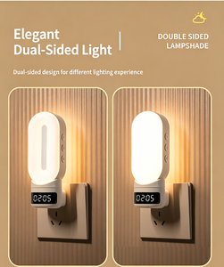 Veilleuse LED à brancher avec télécommande, réglage de la couleur et de la luminosité, pour chambre à coucher, design moderne - Product Image 3