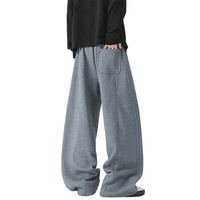 Pantalon de survêtement décontracté pour homme, 100 % coton, taille mi-haute élastique, jambe large, patchwork, imprimé numérique, teint uni, collection automne, vente en gros