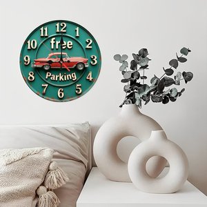 Round Wooden Wall <b>Clock</b> 25x25Cm <b>Silent</b> Quartz Home Decor Corridor Entrance <b>Clock</b> - Product Image 3