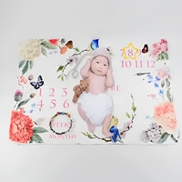 Couverture personnalisée en gros pour la photographie de nouveau-nés, couverture douce pour les étapes mensuelles de bébé, pour garçon et fille