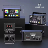 Projecteur de motifs portable RGBW 4 en 1, lumière laser DJ, lumières stroboscopiques LED avec télécommande/contrôle DMX512 pour boîte de nuit/KTV | Usine YSH