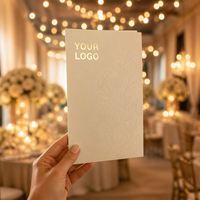 Carpeta de Presentación Ecológica Rosa Pálido con Logotipo Personalizado, Portadocumentos de Papel de Lujo, Plegable, Material de Oficina