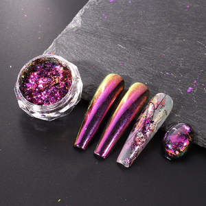 เกล็ดกิ้งก่าความงามเล็บเกล็ดแสงออโรร่าโอปอลแป้งทาเล็บเกล็ดแสงออโรร่านางเงือกแต่งหน้าสีรุ้ง - Product Image 4