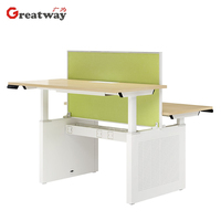 Tables de bureau ergonomiques à double moteur, réglables en hauteur, pour le travail assis-debout, idéales pour le bureau et l'ordinateur à domicile (vente en gros)