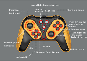 Excavateur de Chantier Télécommandé en Alliage Gris 52CM avec Pulvérisation, 15 Canaux, <span class=keywords><strong>Machine</strong></span> de Construction RC avec Chargeur Inclus - Product Image 4