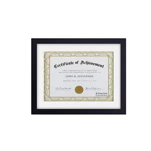 Hot Sale Custom 11X14 Inch Moderne Klassieke Zwarte Certificaten Graad Dubbele Graduatie Diploma Frame