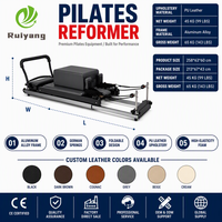 Machine de Pilates pliable, cadre en alliage d'aluminium, portable, gain de place, équipement pour studio à domicile