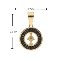 Colgante religioso de cobre chapado en oro de 18 quilates de moda con circón para regalo de niños Colgantes y dijes de moda