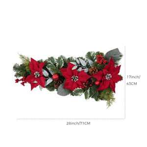 Venta al por mayor en forma de lágrima decoraciones para el hogar Navidad Swag Pvc flor artificial decoración Swag - Product Image 2
