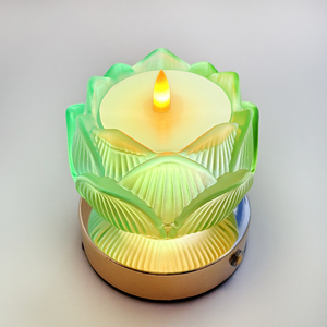 Glowing Lotus <strong>Oil</strong> <strong>Lamp</strong> Ever-Burning <strong>Lamp</strong> - Buddha Worship <strong>Lamp</strong> <strong>Lamp</strong> For Offering Zen-Inspired Creative Decoration For Home Use - Product Image 4