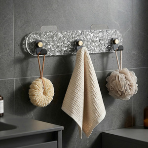 Acrylic Wall Hooks 4 Hooks Removable For Bathroom Bedroom Living Room Storage And Decoration - Product Image 4