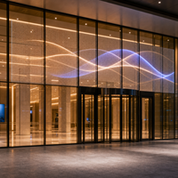 Écran publicitaire LED transparent pour vitrine de centre commercial