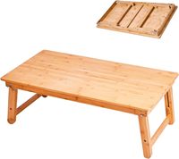 Table de pique-nique et table basse en bambou Bureau extérieur et pliant Extérieur ou intérieur