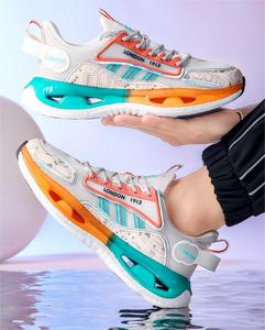 高品質ハイキングメンズホワイトスポーツプレーンホワイト高さ増加スニーカーシューズ男性用ウォーキングシューズ新しいスタイル2024 - Product Image 6