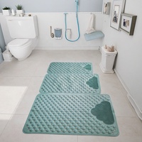 Tapis de bain et de douche en PVC écologique antidérapant de 3 mm d'épaisseur, léger, imperméable, moderne, fabriqué à la machine, pour la sécurité de la salle de bain