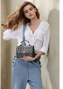 Sac à bandoulière en cuir <span class=keywords><strong>Python</strong></span> pour femmes, petit sac à main de styliste, sacoche pour dames et filles, nouvelle collection - Product Image 6