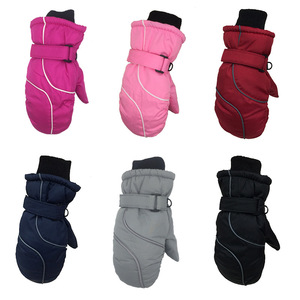 2025 Dày 4-8 Năm Trẻ Em Cô Gái Chàng Trai Trẻ Em Dễ Thương Màu Hồng Hải Quân Rắn Windproof Tuyết Tay Ấm Hơn Ngoài Trời Thể Thao Trượt Tuyết Tay Găng Tay - Product Image 2