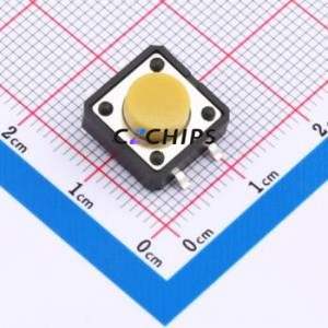 TP10923560 Tactile Switch SMD Switch Single Pole Single Throw Round Button 3.5N Vertical Mount - Product Image 1