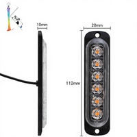 Luz de advertencia estroboscópica Led para camión, barra de luz intermitente, lámpara de Faro, ámbar, rojo, azul, blanco, para tráfico, 4Led
