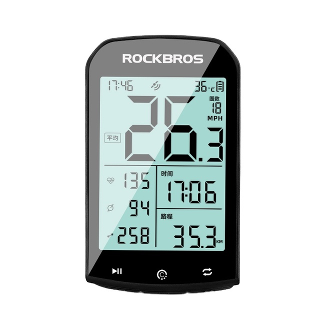 ROCKBROS Cycling Waterproof Smart GPS Bicycle Wireless Stopwatch Speedometer Bike Computer
