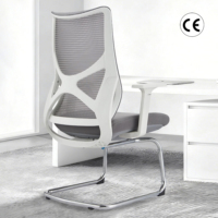 Chaise de bureau en maille à dossier haut économique 360 °   Roulettes pivotantes avec base en nylon pour les employés débutants, les freelancers et les petites entreprises
