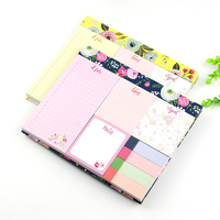 Fournitures de papeterie pour le bureau et l'école, ensemble de notes adhésives, design personnalisé, blocs-notes autocollants, blocs-notes mémo, carnet
