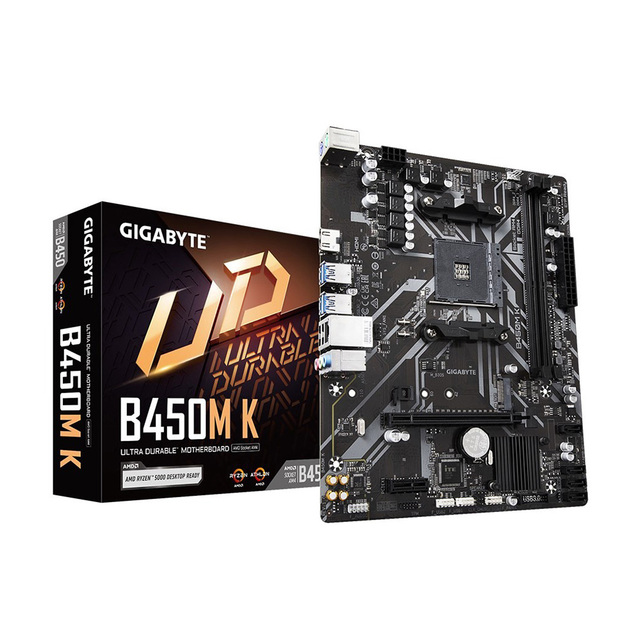 Fast Delivery Motherboard B450M K  Socket AM4 1*PCI-E 3.0x16 Ddr4*2 Add 1*PCI-E 2.0x1 4* Sata 3.0,1*m.2, 6*usb 3.2 Gen 1 6*usb