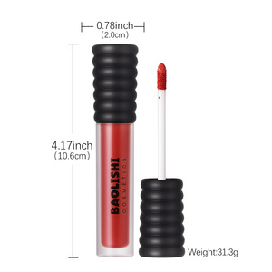 Brillo Labial Líquido Impermeable <span class=keywords><strong>BAOLISHI</strong></span>, Tinte Labial Antiadherente con Color Fácil de Aplicar, Acabado Mate y Perlado, Color Nude - Product Image 2