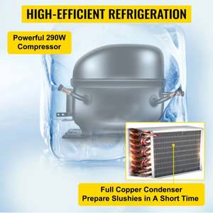 Boisson commerciale de style de machine de neige fondue du réservoir unique 290W de l'acier inoxydable 3L - Product Image 5