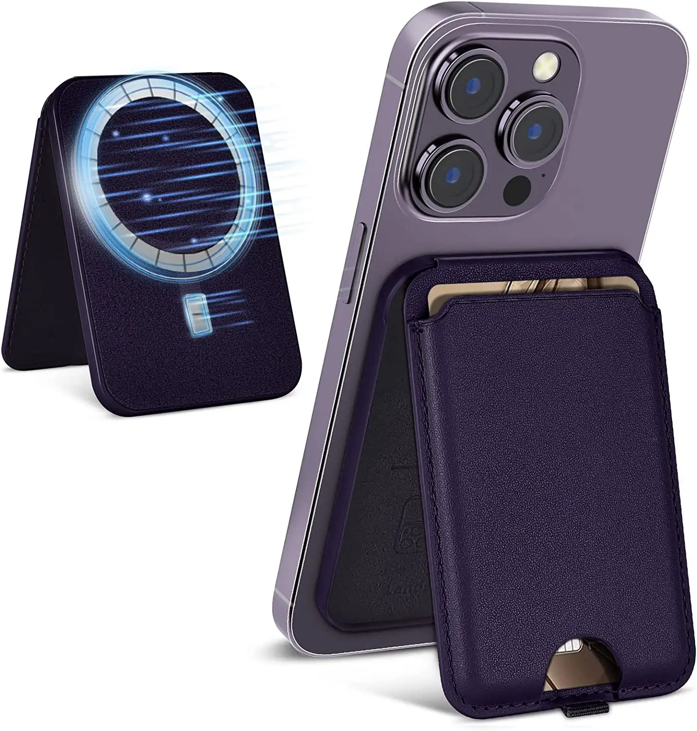 New Arrival Pu Magnetic Mobile Phone Accessories Leather Wallet Magnet Phone Pouch Case For Iphone 11 12 Pro Max