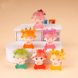 Figuras de Resina Pintadas a Mano con Signos del Zodiaco Luminosos de Dibujos Animados, Ecológicas y Lindas, para Regalos de Navidad y Año Nuevo <span class=keywords><strong>Chino</strong></span> - Product Image 3