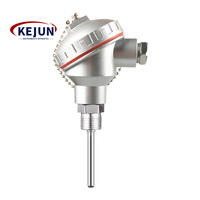 Sonda de elemento de platino PT100 RTD blindada a prueba de agua Sensor de temperatura PT1000 con cabezal de conexión de acero inoxidable