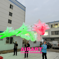 Dragon gonflable publicitaire le plus vendu, Marionnette gonflable LED en forme de dragon, Marionnette à main LED en forme de dragon