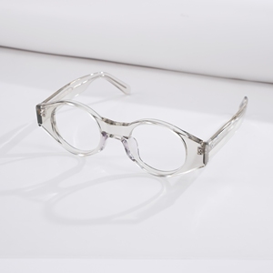 Monture de lunettes ronde en acétate épais fait main, style vintage géométrique, pour verres optiques et de vue tendance - Product Image 3