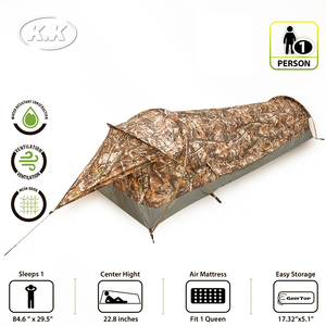 Tente de bivouac Kawagebo Kamp (KK) 1,25 kg / 2,8 lb, imperméable, ultralégère, pour 1 personne, pour l'escalade, la randonnée, la survie en plein air - Product Image 5