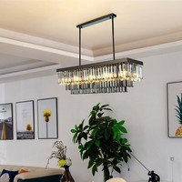 Lustre de plafond en cristal gris fumé circulaire pour salon, luminaire moderne de luxe en cristal pour chambre à coucher