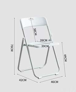 Meilleur prix Chaises pliantes modernes en plastique blanc Intérieur Extérieur Portable Empilable pour Chambre École Parc <span class=keywords><strong>Cuisine</strong></span> - Product Image 6