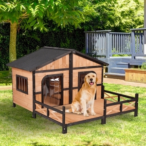 Chilochilo Maison <span class=keywords><strong>pour</strong></span> <span class=keywords><strong>chien</strong></span> en bois Vente en gros Maison <span class=keywords><strong>de</strong></span> luxe en bois <span class=keywords><strong>pour</strong></span> <span class=keywords><strong>chien</strong></span> Chenil extérieur <span class=keywords><strong>pour</strong></span> <span class=keywords><strong>chien</strong></span> avec porche et aire <span class=keywords><strong>de</strong></span> <span class=keywords><strong>jeux</strong></span> <span class=keywords><strong>pour</strong></span> jardin - Product Image 6