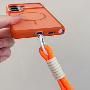 เคสโทรศัพท์แบบนิ่มสีด้านตัดกันพร้อมสายคล้องข้อมือและแม่เหล็กสำหรับ Samsung S26 S26Plus S23Ultra S24Ultra S25 ป้องกันการกระแทก - Product Image 5