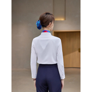 Flight Attendant Uniform Set White Shirt Long Sleeve For Interview Airline Workwear Fall 2025 Southeast Asia - Product Image 4