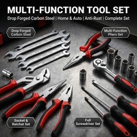Ensemble d'outils à main OEM de 187 pièces en acier au carbone, avec chariot roulant, kit de mécanicien portable pour l'entretien domestique, prix d'usine