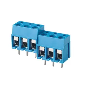 厂家价格万杰WJ305-5.0蓝色箔夹模块化PCB螺丝接线端子