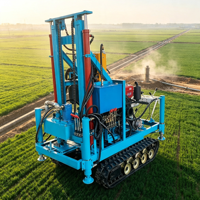Foreuse hydraulique pour puits d'eau, machine de forage sur chenilles pour l'approvisionnement en eau rural, construction de travaux d'aménagement aquatique